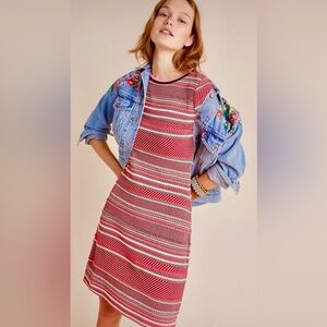 Aldomartins Anthropologie Alice Boho Textured‎ Knit Artisanal Barcelona Dress S